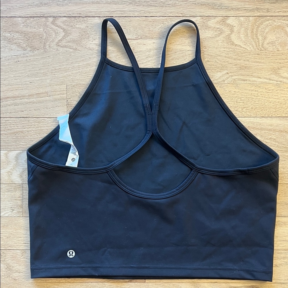 Lululemon Athletica Black High-Neck Sports top size 14 black - Picture 2 of 4